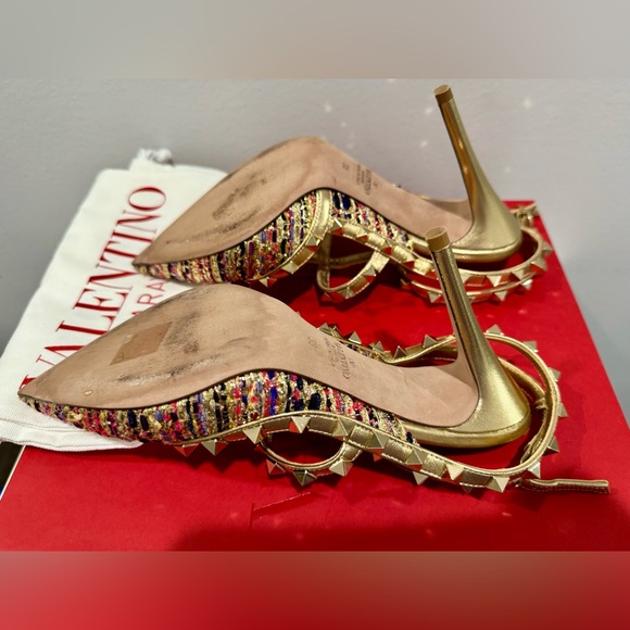 VALENTINO GARAVANI TWEED PUMP WITH STRAPS 100 MM - Picture 3 of 4